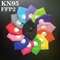 Kn95 ffp2 máscara designer face máscara ativado carbono luxo reutilizável válvula respirador respirador 6 camada máscaras protetoras moda preto