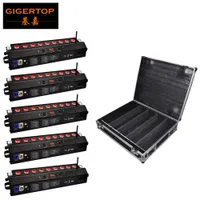 5in1 Charging Flightcase Pack Dimmable Smart Lighting 9x15W Led Wall Washer IRC Remote 2.4G Wirless DMX Phone wifi Stage Effect