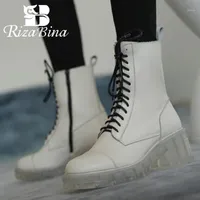 Boots RIZABINA Women Ankle Zipper Thick Bottom Woman Short Fashion Cool Dance Shoes Winter Footwear Size 34-401
