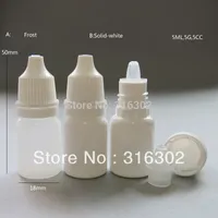 Atacado 100 X 5ML vazio plástico Squeezable Dropper Bottles líquidos Eye