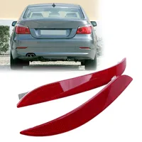 wyprzedaż czerwony obiektyw tylny zderzak reflektor ostrzegawczy światła paski okładka dekoracji dla BMW 5 Series E60 Sedan 2007-2010 facelift