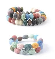 2022 new Assorted Volcanic Lava stone Loose Beads DIY Essential Oil Diffuser Charm Bracelets Jewelry Making Accessories