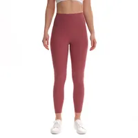 L-5 da aptidão atlética Yoga Pants Mulheres Meninas cintura alta Correndo Yoga Outfits Ladies Sports Leggings Ladies Gym justas calças de treino