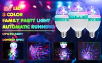 E27 3Wレーザーの照明RGB回転自動水晶ボールの電球AC85-265VステージライトクリスマスライトParty Disco Bar Mini Led Stage Lights