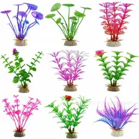 Decorations Artificial Underwater Plants Aquarium Plastic Simulated Water Grass Fish Tank Green Purple Red Grasses Viewing D 45 G2