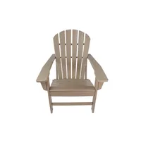 US stock Furniture UM HDPE Resin Wood Adirondack Chair - Grey a52
