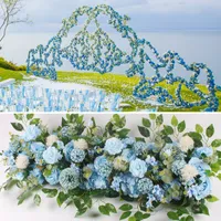Flores de casamento de 100 cm Row Artificial Silk Rose Peony Flower Row Parede Arco decoração do arco DIY