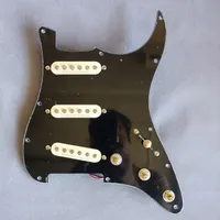 Atualização carregada SSS Guitar Pickguard SD Amarelo SSL1 Alnico 5 Pickups para Strat Guitar Selding Harness 1 conjunto