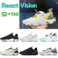2022 Кроссовки мужские беговые Обувь React Vision Vision Visage Visual Grey Соты GS Worldwide Light Brown Classers Triple Черные Белые Женщины Классические Часы