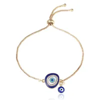 S1806 Hot Fashion Bijoux Evil Eye Bracelet Rhinstone Blue Eye Bracelet
