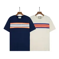 Damen Classic T-Shirts Contrast Color Sommer Kurzarm Frau Mann Tops Trendy Casual T-Shirts