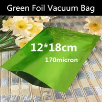 100pcs 12cmx18cm 170micron 3-side Small Green alluminatura Foil Vacuum Packaging Bag