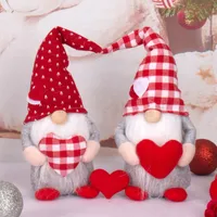 Valentijnsdag Faceless Doll Ornament Love Gnome paar poppenhuis raam decoratie geschenken speelgoed W-01355