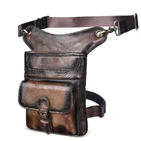Taille Tassen Lederen Mannen Design Satchel Messenger Sling Bag Multifunctionele Mode Reizen Fanny Belt Pack Pak Daling 211-12