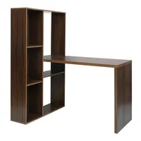 US Stock Commercial Furniture 2 in 1 computer desk/ L-shape Desktop with shelves a48