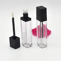7ML Tubes de brillance de la lèvre en plastique carrée carrée de 7 ml d'échantillon d'échantillon de lipgloss vides Cosmétique lèvre Glaze emballage bouteille DHL