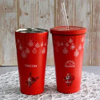 17 Unzen Weihnachtsmann Santa Claus Elk Kaffeetasse Tumbler Flasche Doppel Wand Isolierte Trinkwasser-Tumbler