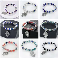 Palm devil&#039;s eyes Beaded Bracelet popular in Europe and America GSFB358 mix order 20 pieces a lot Charm Bracelets