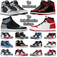 1 1s erkek Basketbol Ayakkabıları Sneakers Rebellionaire Bred Patent Dark Mocha Marina Mavi Obsidyen Gölge Sarı Royal Toe Büküm erkek kadın eğitmenler Spor Sneaker