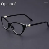 نظارات شمسية QIFENG CAT EYE نظارات القراءة النساء وصفة طبية Diopter Pressbyopic Eyeglasses + 1.0 + 1.5 + 2.0 + 2.5 + 3.0 + 3.5 QF2901