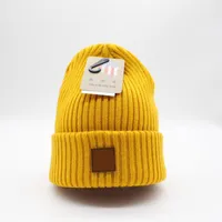 USA Markenentwerfer Winter-knited CH Beanie Label-Winter-vertikale gestrickte Wollkappen Unisex Folds Lässige Mützen Hut 5color Top Qualität