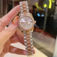 Moda Donna Orologi Top Brand WristWatches Diamond Watch Luxury Watch Band Acciaio inossidabile per Lady Girl Regali di Natale Regali di San Valentino di San Valentino della madre Presente Reloj de Lujo