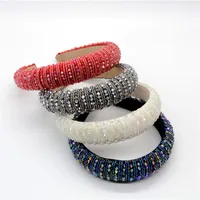 Full Crystal Hair Sticks Mulheres Menina Luxo Brilhante Brilhante Diamante Headband Acessórios Moda Beads Rhinestone Hairbands