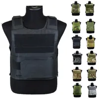 18 Colore Soft Tactical Molle Vest Airsoft Body Armor Shooting Paintball Regolabile Cinghie Combat Gilet da combattimento Outdoor Caccia CS Game Panno