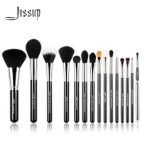 Jessup Pro 15pcs Makyaj Fırçalar Seti Siyah / Gümüş Kozmetik Pudra Fondöten Göz Farı Eyeliner Dudak Fırçası Aracı güzellik 201007 Makyaj