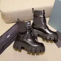 com Caixa Mulheres Designers Rois Boots Ankle Martin Nylon Bota Militar Inspirado Embate Both Bay Andeado às Sacas Luxuosas Luxo Ladies Lady Mulher Monolith 36-40