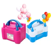 Electric Balloon Air Pump Inflator Dual-Nozzle Globos Machine Blower for Party Arch Column Stand Inflatable 220217