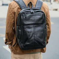 2022 HBP AETOO Кожаная сумка, Мужчины Мода Мода Кожаный рюкзак, Мужчины Бизнес Компьютерная сумка