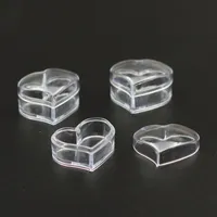 100pcs/lot 3g Heart Shape Clear Plastic Jar, Empty Small Cream Pot,Mini Dispaly Case, Sample Jar,Cosmetic Packaging
