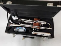 Bb trompete YTR-2335S de alta qualidade prata banhado B Plano Professional Trumpet Top Musical Instruments bronze bugle Trumpete