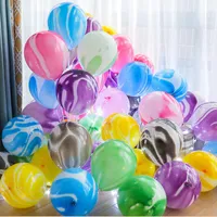 Agate Monochrome Color Cloud Marble Balloon Party Decoration Особенности Особенности Краска Воздушные шары Круглое стекло Его можно использовать в качестве запуска шелкового экрана