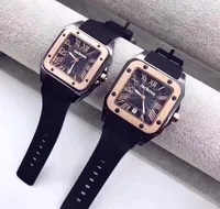 Par Män och Kvinnor Silicone Quartz Watch Designer Multi-Function Kalender Vattentät Titta Lyxig Fritid Sport Klockor