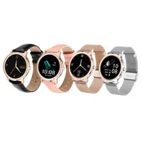 R18 Smart Watch Lady Pink Rose Gold Strap Fitness Tracker IPS Colorful Screen Wristwatch 24H Heart Rate Monitor Sports Smartwatch 261D