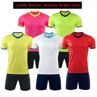 Camisetas Jersey Linda Jersey Clientes Pedido Pedido Link Kits Kits con calcetines Kit de manga corta para hombre camisetas largas