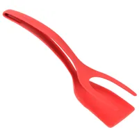 Sublimation Bakeware 2 in 1 Multifunctional Non-Stick Food Clip Tongs Omelette Spatula Toasted Bread Pancake Spatula Barbecue Kitchen Cooking Clamp