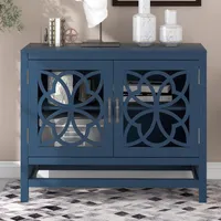 Amerikaanse voorraad u-stijl hout accent buffet meubels dressoir opbergkast met deuren en verstelbare plank, toegangsway keuken eetkamer A48