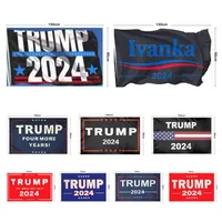 Trump Флаг 2024 Выборы Флаг Баннер Дональд Трамп Флаг Keep America Great снова Ivanka Trump Flags 150 * 90см ZZA2904