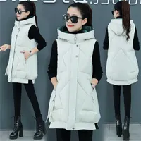 YMWMHU мода жилет жилет женщины сплошные белые элегантные куртки без рукавов тонкие и легкие осени зима Parkas 220108