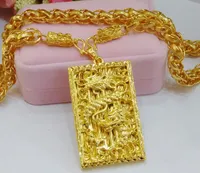 bas prix élevé de charme: collier de dragon d'or Livraison gratuite qualité fiiled Pendentif 95nnm