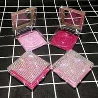 10 PCS Square Diamond False Eash Packaging Box Fałszywe 10mm-25mm 3D Mink rzęsy pudełka Diamond Case Lashes Puste