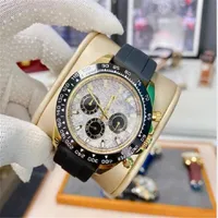 2022新しいモデルトップの高級モントリュ・デラックスVJクォーツ時計男性大きさの拡大鏡41mmのステンレス鋼社長メンズ腕時計男性の腕時計