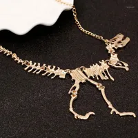 Chokers 2021 Modeschmuck Gothic Tyrannosaurus Rex Skeleton Dinosaurier Anhänger Halskette Kette Choker für Frauen1