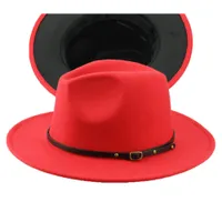Мужская шляпа Fedora для джентльмена Шесть Широкий Brim Jazz Church Cap Band широкий плоский Brim Jazz Hats стильные трилби Panama Caps FD19061