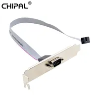 CHIPAL For Motherboard 9 Pin Female to RS232 DB9 Pin Com Port Ribbon Serial Cable Connector Bracket with cable1