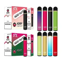 100% Aokit Omi Plus Одноразовые E Cigarettes 1600Уфуфты Vape Pen 5.3ML Патроны Испытание 800 мАч Батарея Батарея Комплект VS Air Bar Lux A06
