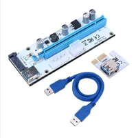 Ver 008s USB3.0 내구성 마이닝 Extender PCI-E 1XTO16X 그래픽 카드 확장 케이블 라이저 카드 커넥터 슬롯 6pin 전원 공급 장치